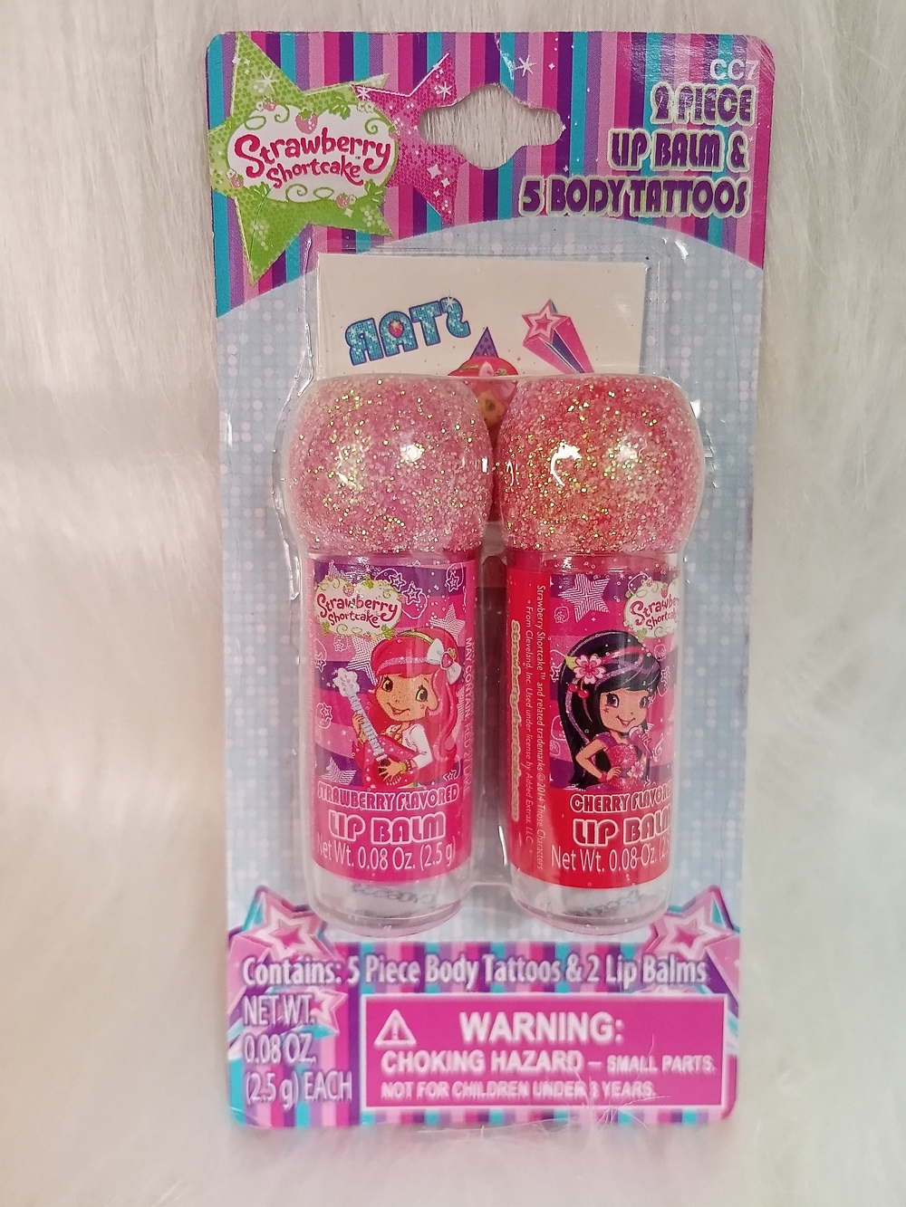 Strawberry Shortcake Lip Balms & body Tattoos